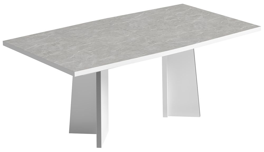 Product photograph of Status Mara Day White Italian Dining Table 180cm 8 Seats Diners Rectangular Top from Choice Furniture Superstore.